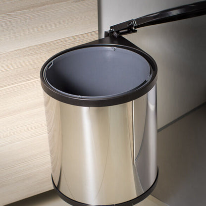 Sagero Abfalleimer / Türsammler 13 Liter Edelstahl/schwarz ab 40 cm Schrankbreite – Bild 4