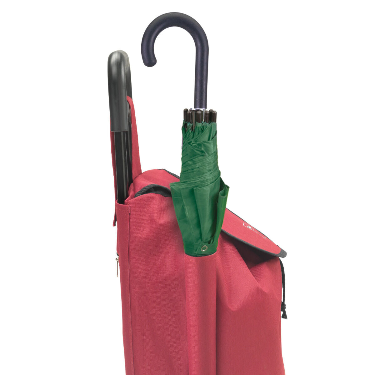 METALTEX 415205008 Shopping - Trolley DAPHNE 40 Liter, bordeaux, mit Regenschirmtasche / Einkaufswagen / Rollwagen