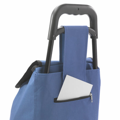 METALTEX 415205009 Shopping - Trolley DAPHNE 40 Liter, blau, mit Regenschirmtasche / Einkaufswagen / Rollwagen