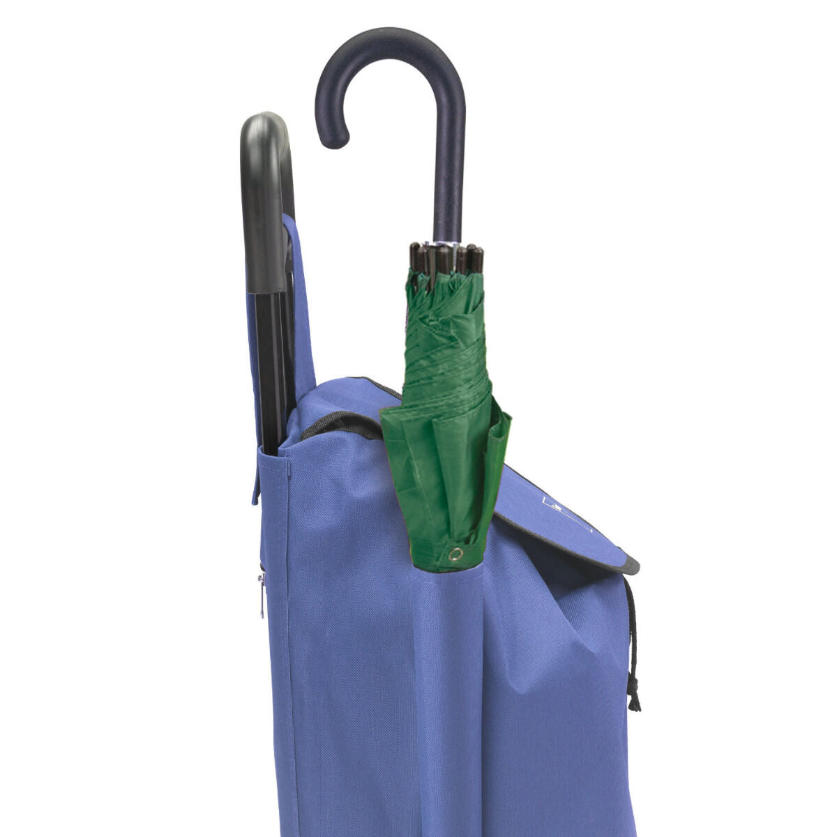 METALTEX 415205009 Shopping - Trolley DAPHNE 40 Liter, blau, mit Regenschirmtasche / Einkaufswagen / Rollwagen