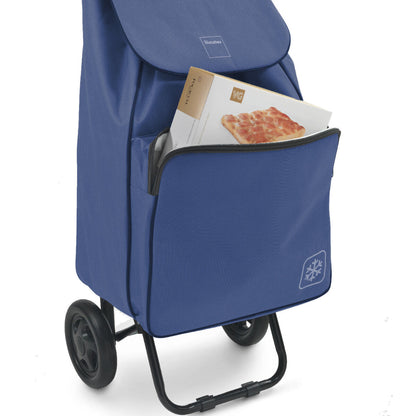 METALTEX 415280008 Shopping - Trolley KROKUS 50 Liter, blau, mit Kühltasche / Einkaufswagen / Rollwagen
