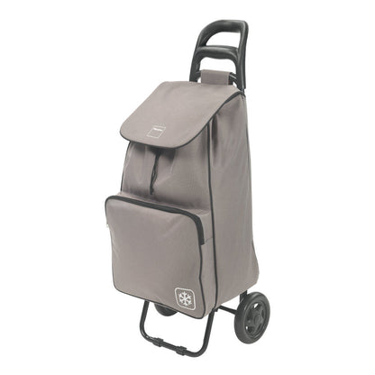 METALTEX 415280009 Shopping - Trolley KROKUS 50 Liter, braun, mit Kühltasche / Einkaufswagen / Rollwagen