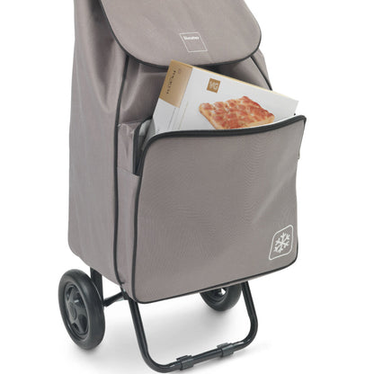 METALTEX 415280009 Shopping - Trolley KROKUS 50 Liter, braun, mit Kühltasche / Einkaufswagen / Rollwagen