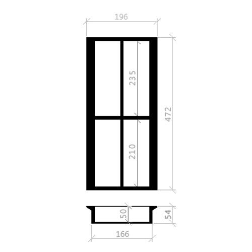 Besteckeinsatz 30er Schubl. B 196 x T 472 mm passend für Hettich ProfilPlus 16 mm Schubladen