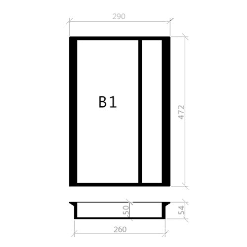 Mehrzweckeinsatz 40er Schubl. B 290 x T 472 mm passend für Hettich ArciTech Schubladen