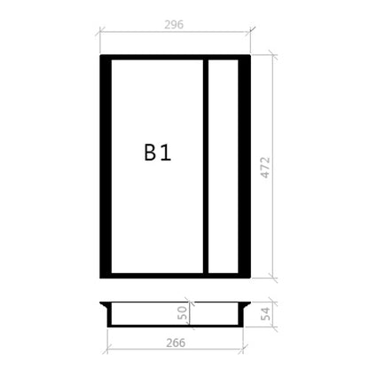 Mehrzweckeinsatz 40er Schubl. B 296 x T 472 mm passend für Hettich ProfilPlus 16 mm Schubladen