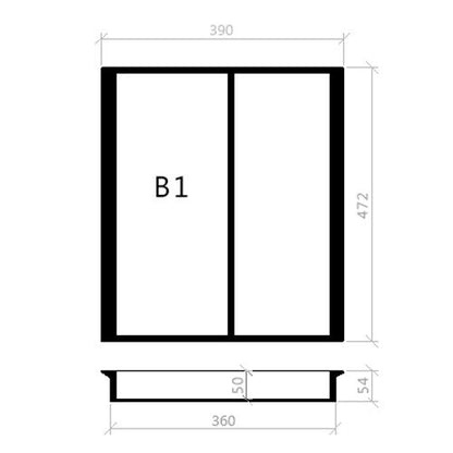 Mehrzweckeinsatz NUSSBAUM 50er Schubl. B 390 x T 472 mm passend für Hettich ArciTech Schubladen