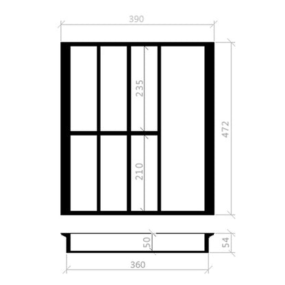 Besteckeinsatz 50er Schublade B 390 x T 472 mm passend für Hettich ArciTech 16+19 mm Schubladen