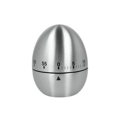 METALTEX 259221000 Timer in Eiform 60 min Inox / Küchentimer / Eieruhr / Kurzzeitmesser