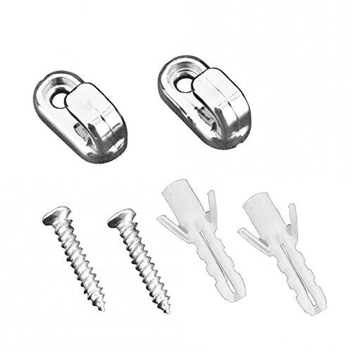 METALTEX 404990010 Mallorca Befestigungshaken 2er Set, Kunststoff, ABS verchromt