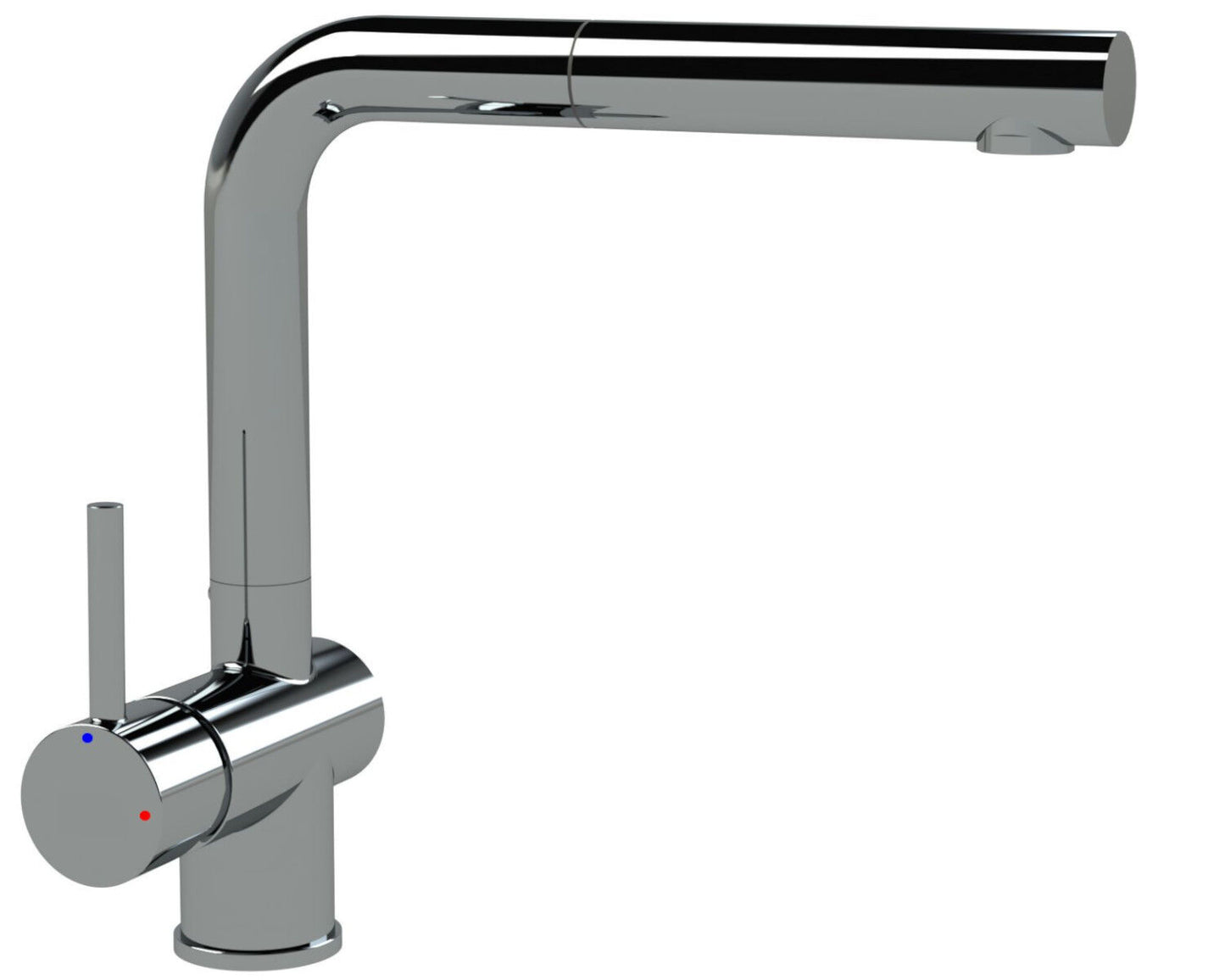 AquaCucina 45008-00 Armatur LAGO S in Chrom mit ausziehbarem Auslauf / Küchenarmatur / Hebel links