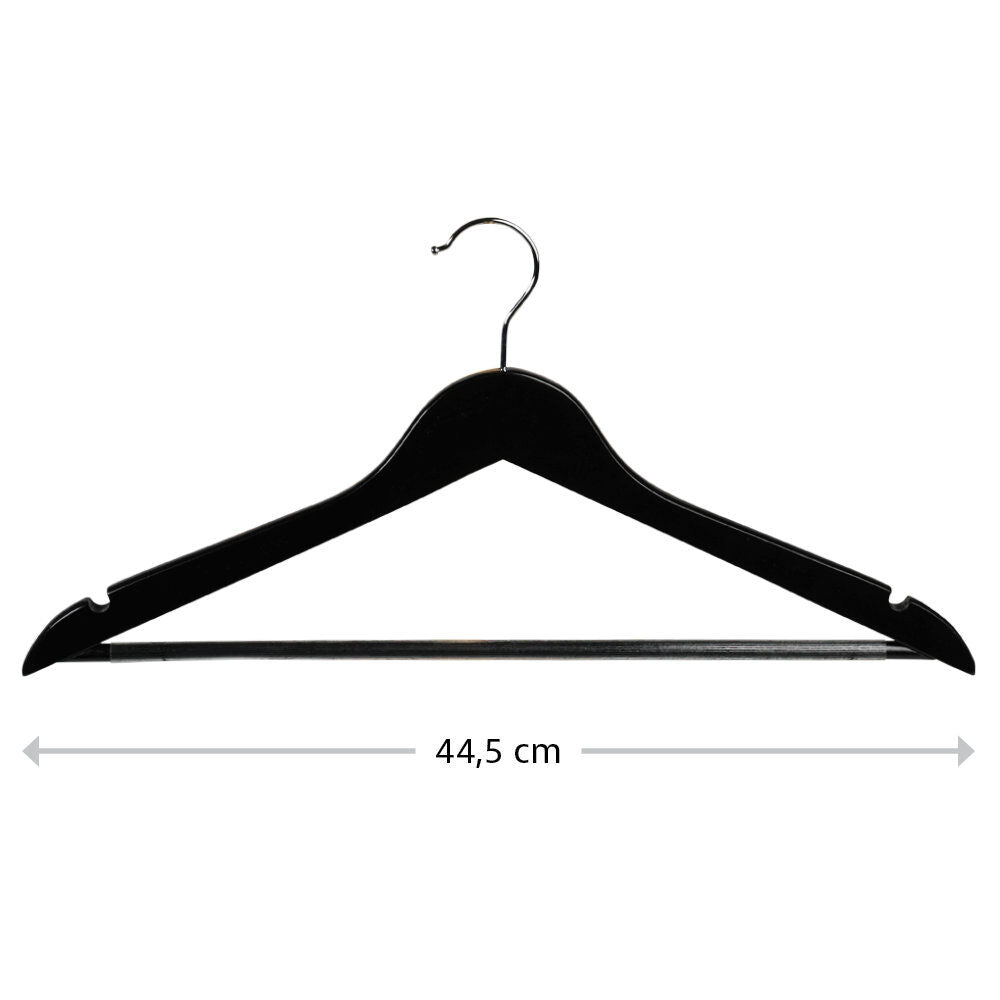 KESPER 47156 Formkleiderbügel, 12er Pack, Holz, schwarz