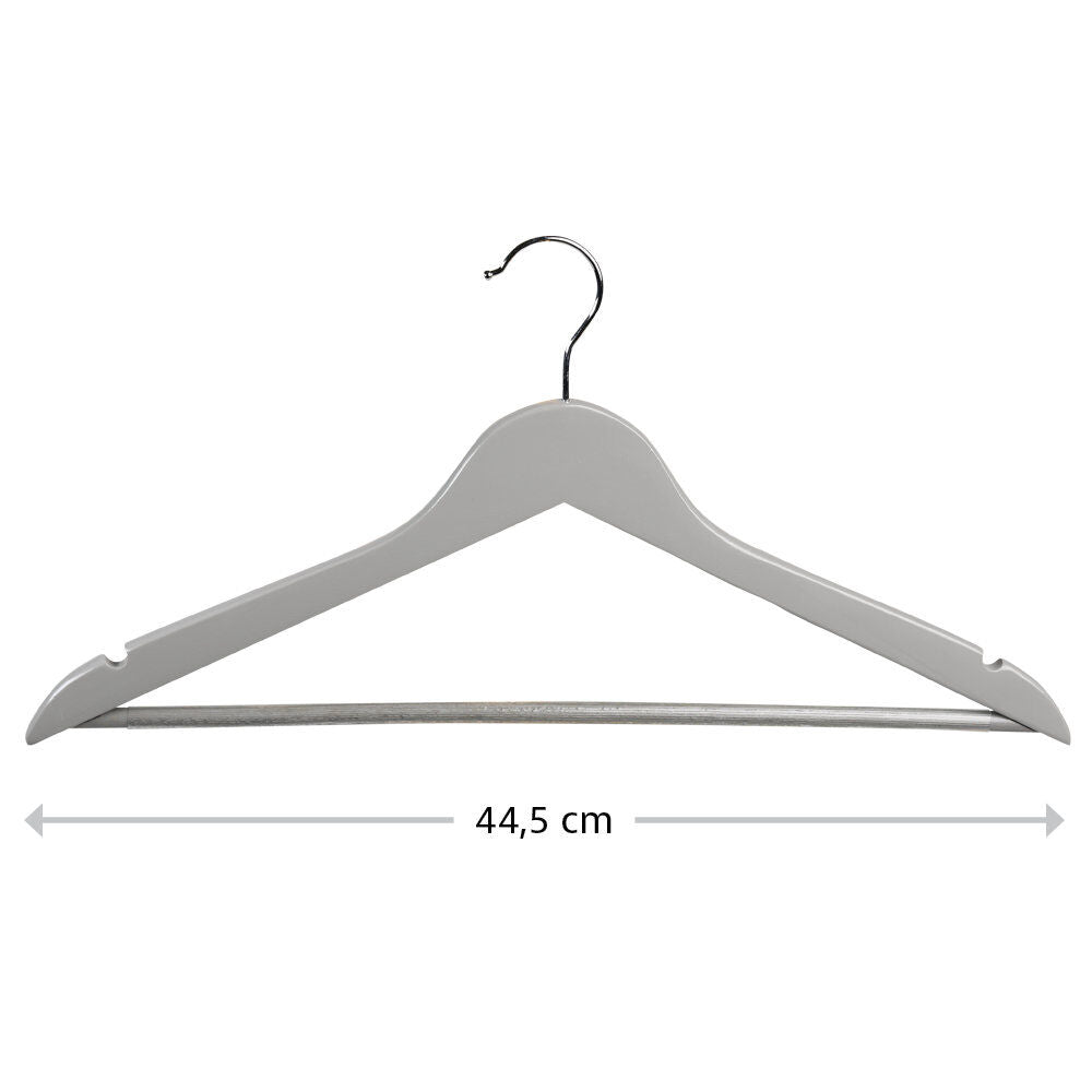 KESPER 47166 Formkleiderbügel, 12er Pack, Holz, grau