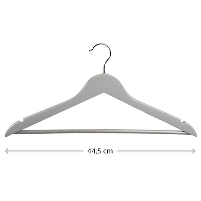 KESPER 47166 Formkleiderbügel, 12er Pack, Holz, grau