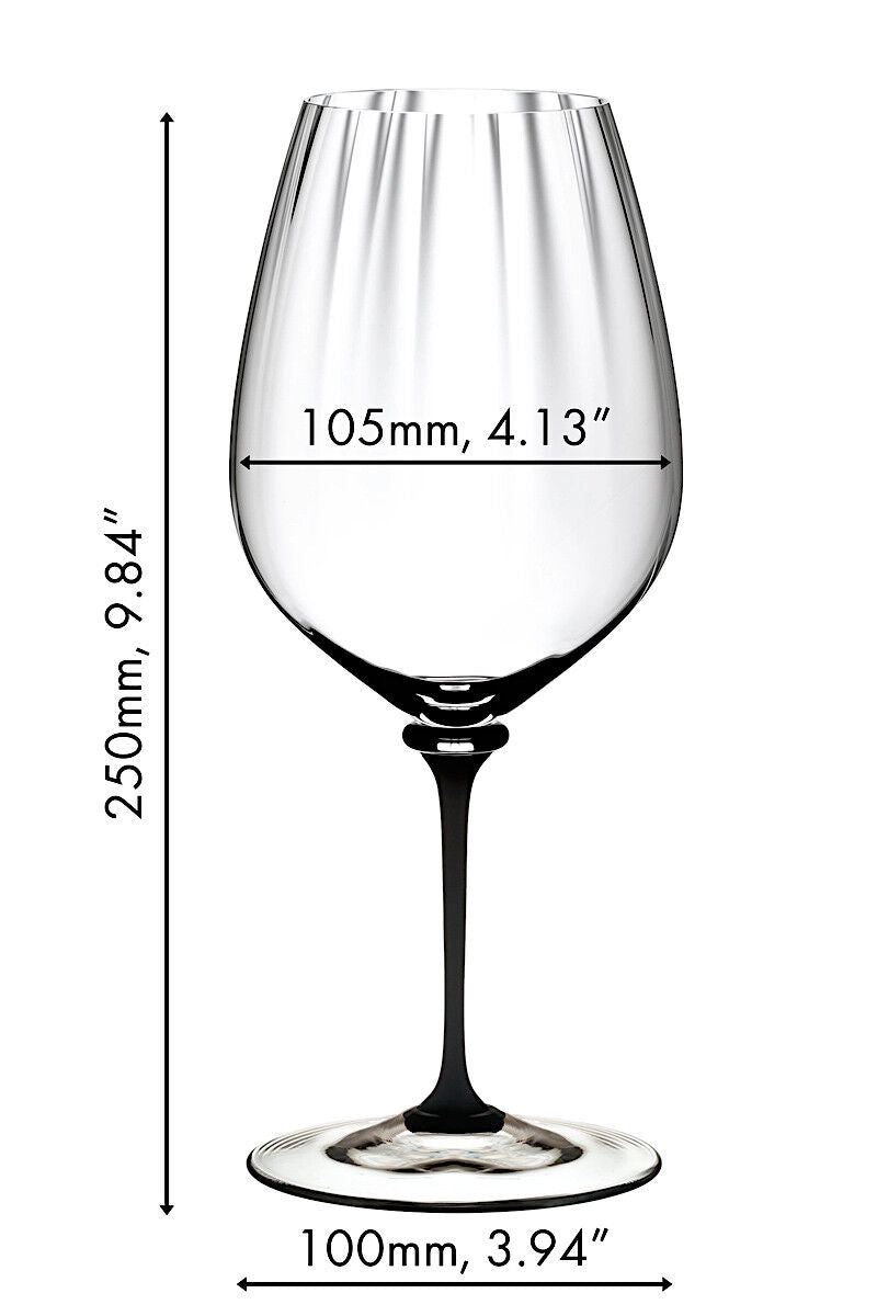 RIEDEL 4884/0D FATTO A MANO Performance Cabernet/Sauvignon - Schwarzer Stiel – Bild 2