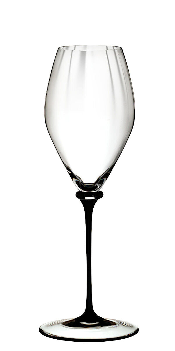 RIEDEL 4884/28D FATTO A MANO Performance Champagnerglas - Schwarzer Stiel