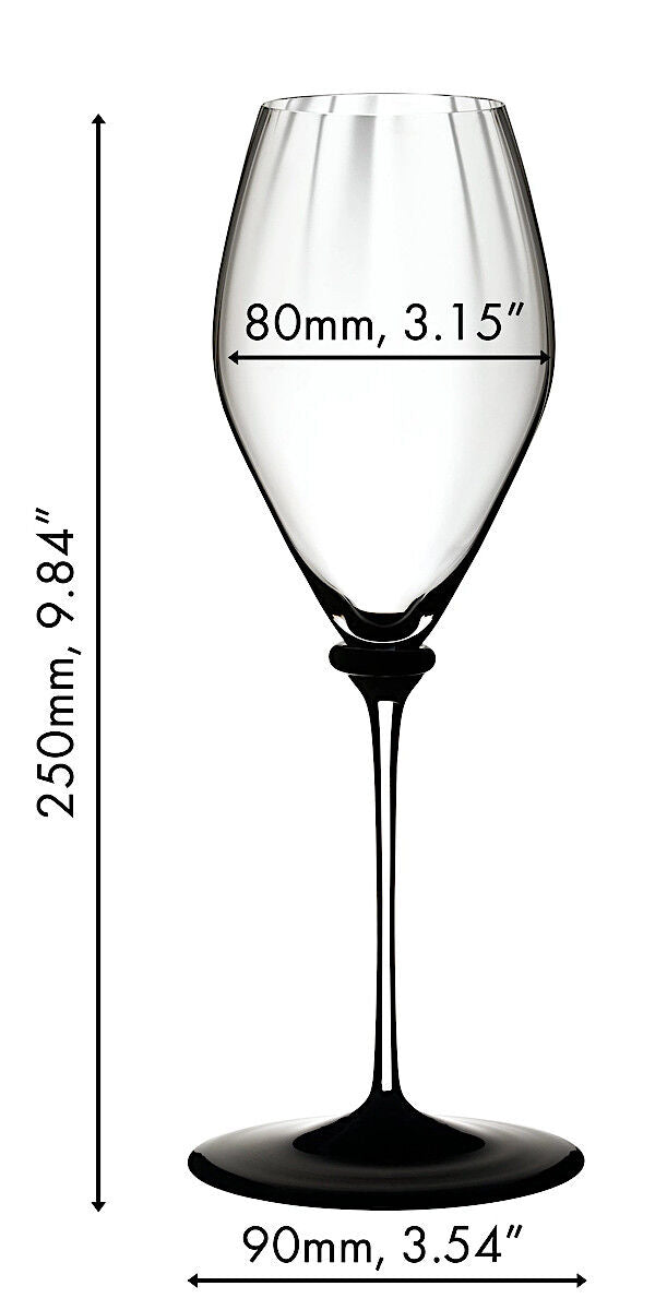 RIEDEL 4884/28N FATTO A MANO Performance Champagnerglas - Schwarze Bodenplatte – Bild 2