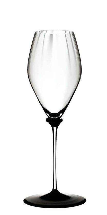 RIEDEL 4884/28N FATTO A MANO Performance Champagnerglas - Schwarze Bodenplatte
