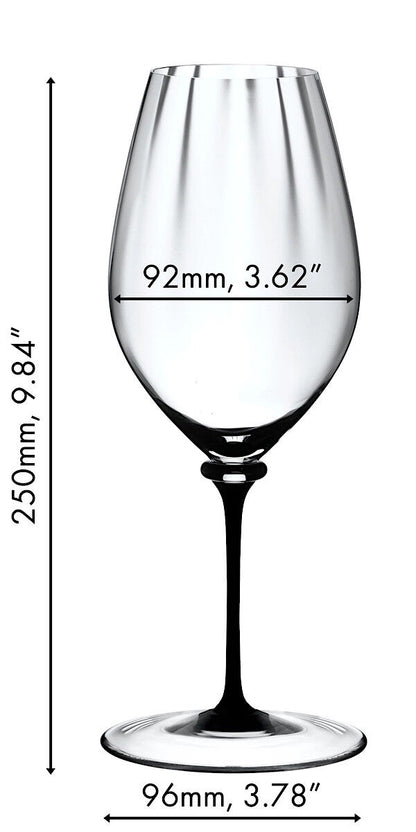 RIEDEL 4884/15D FATTO A MANO Performance Riesling Weinglas - Schwarzer Stiel – Bild 2
