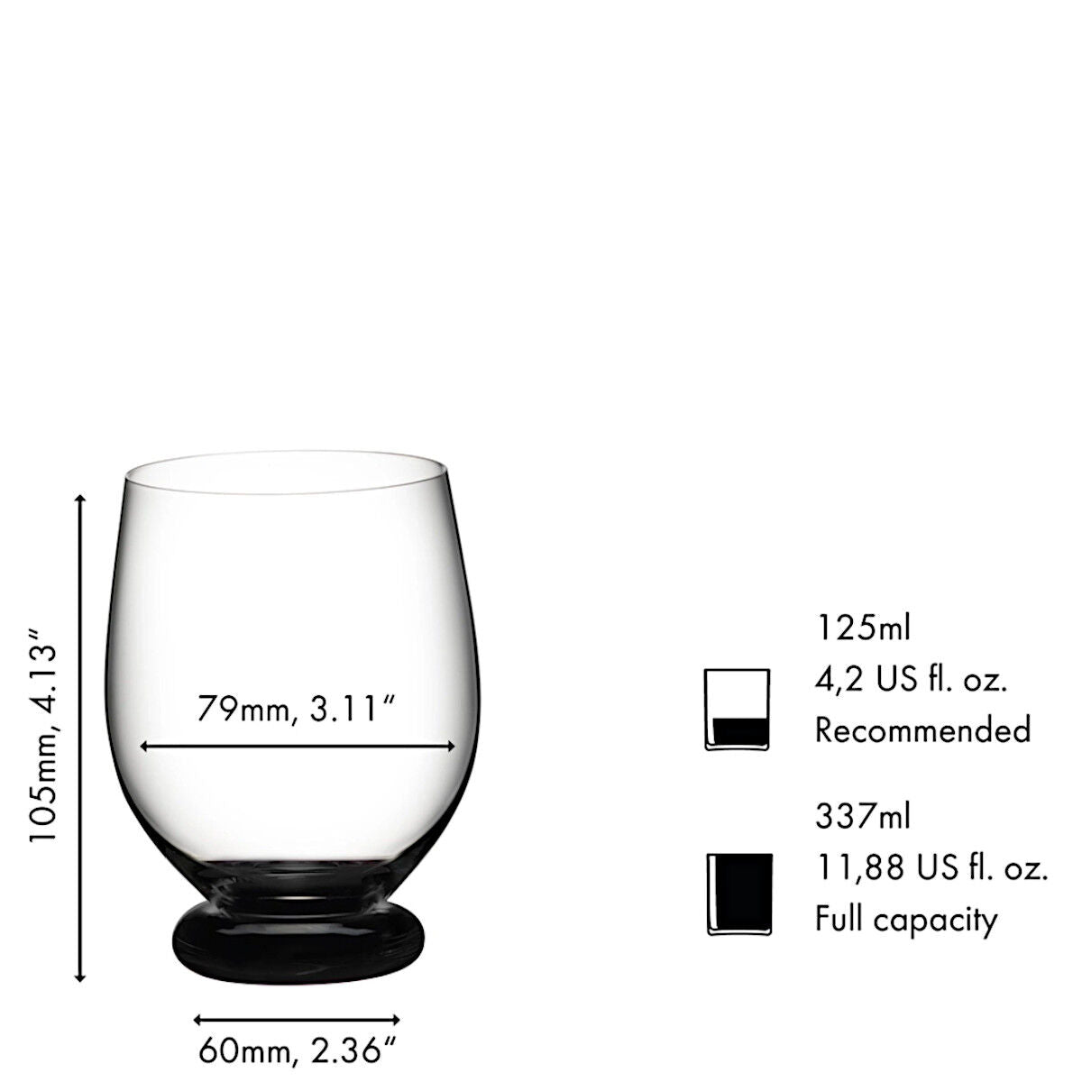 RIEDEL 4900/02B FATTO A MANO Tumbler Piccolo - SCHWARZ, handgefertigt – Bild 2