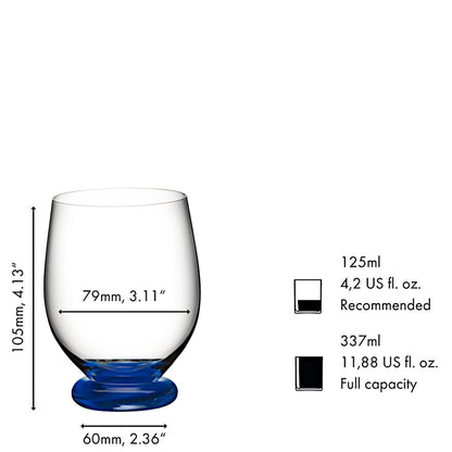 RIEDEL 4900/02DB FATTO A MANO Tumbler Piccolo - DUNKELBLAU, handgefertigt – Bild 2
