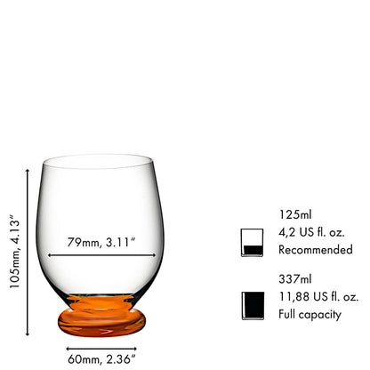 RIEDEL 4900/02DO FATTO A MANO Tumbler Piccolo - DUNKELORANGE, handgefertigt – Bild 2