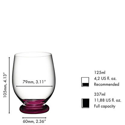 RIEDEL 4900/02DR FATTO A MANO Tumbler Piccolo - DRACHENROT, handgefertigt – Bild 2