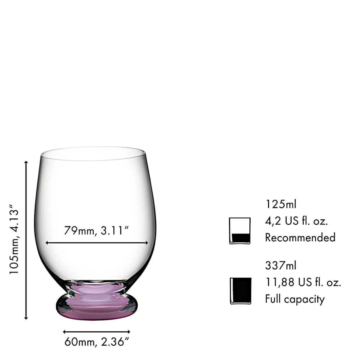 RIEDEL 4900/02P FATTO A MANO Tumbler Piccolo - PINK, handgefertigt – Bild 2