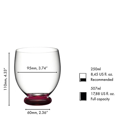 RIEDEL 4900/04DR FATTO A MANO Tumbler Grande - DRACHENROT, handgefertigt – Bild 2
