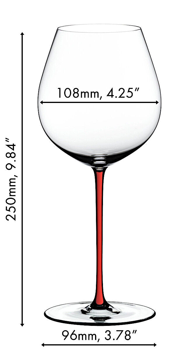RIEDEL 4900/07R FATTO A MANO Pinot Noir Weinglas - Stiel ROT – Bild 2