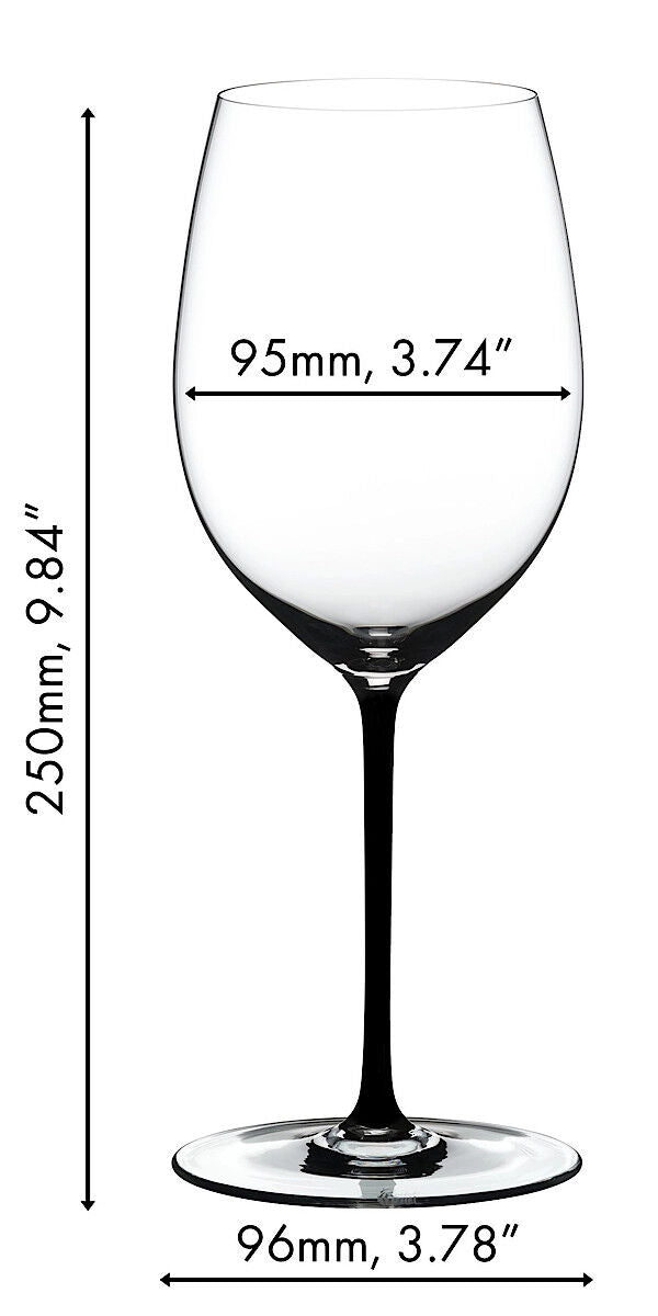 RIEDEL 4900/0B FATTO A MANO Cabernet / Merlot Weinglas - Stiel SCHWARZ – Bild 2