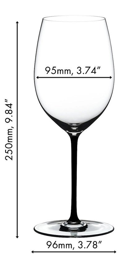RIEDEL 4900/0B FATTO A MANO Cabernet / Merlot Weinglas - Stiel SCHWARZ – Bild 2