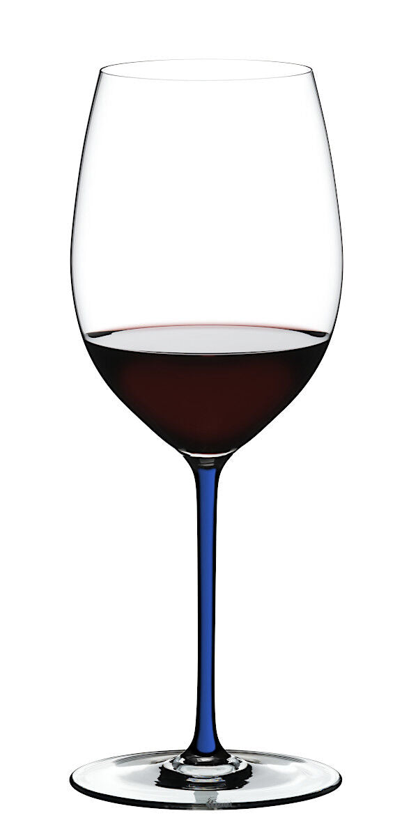RIEDEL 4900/0D FATTO A MANO Cabernet / Merlot Weinglas - Stiel DUNKELBLAU – Bild 3