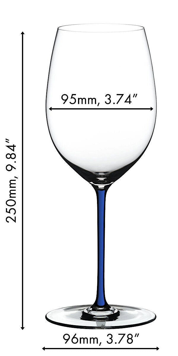 RIEDEL 4900/0D FATTO A MANO Cabernet / Merlot Weinglas - Stiel DUNKELBLAU – Bild 2