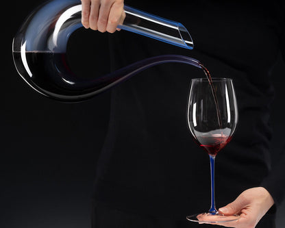 RIEDEL 4900/0D FATTO A MANO Cabernet / Merlot Weinglas - Stiel DUNKELBLAU – Bild 6