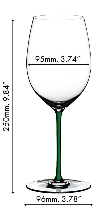 RIEDEL 4900/0G FATTO A MANO Cabernet / Merlot Weinglas - Stiel GRÜN – Bild 2