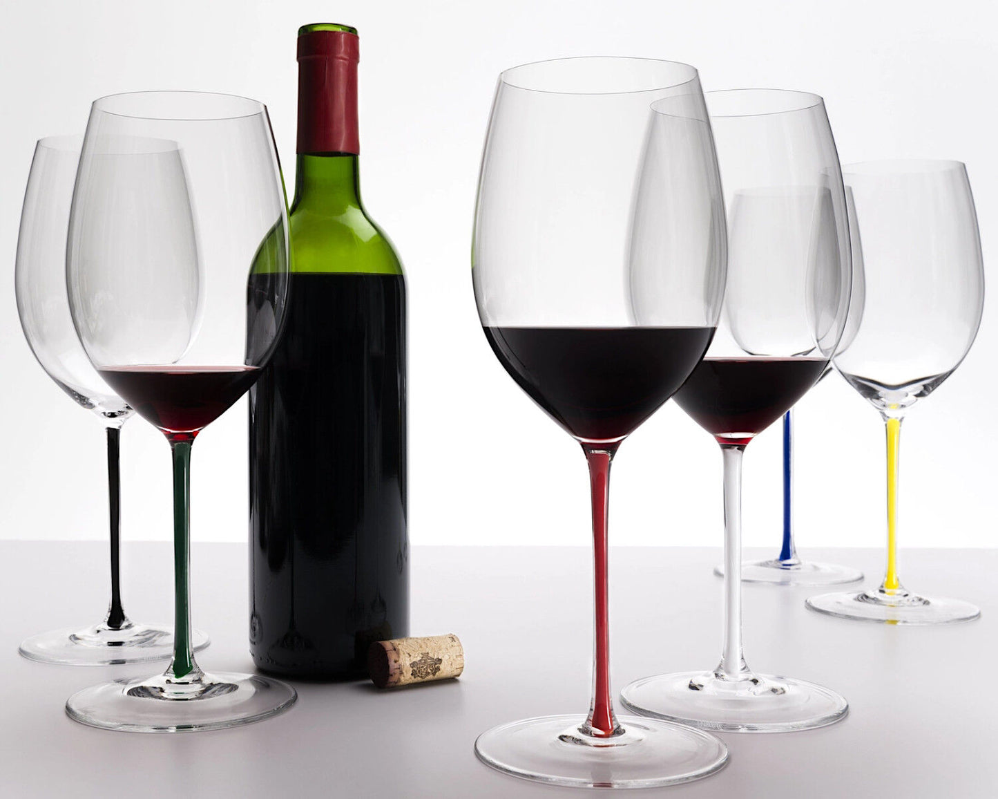 RIEDEL 4900/0G FATTO A MANO Cabernet / Merlot Weinglas - Stiel GRÜN – Bild 6