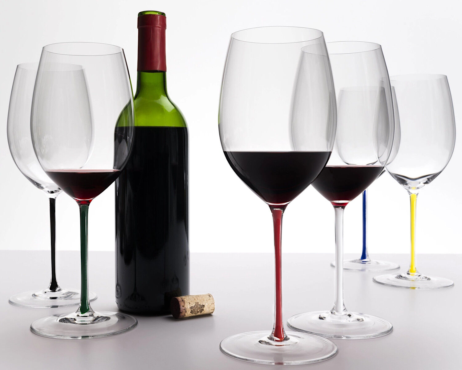 RIEDEL 4900/0G FATTO A MANO Cabernet / Merlot Weinglas - Stiel GRÜN – Bild 6