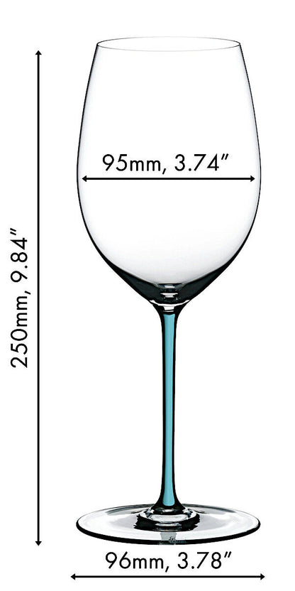 RIEDEL 4900/0T FATTO A MANO Cabernet / Merlot Weinglas - Stiel TÜRKIS – Bild 2