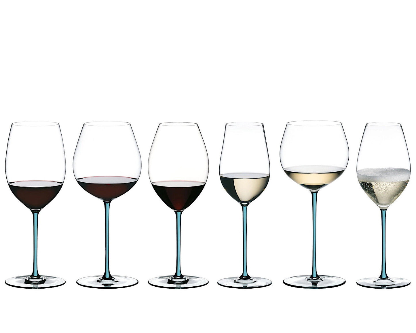 RIEDEL 4900/0T FATTO A MANO Cabernet / Merlot Weinglas - Stiel TÜRKIS – Bild 4