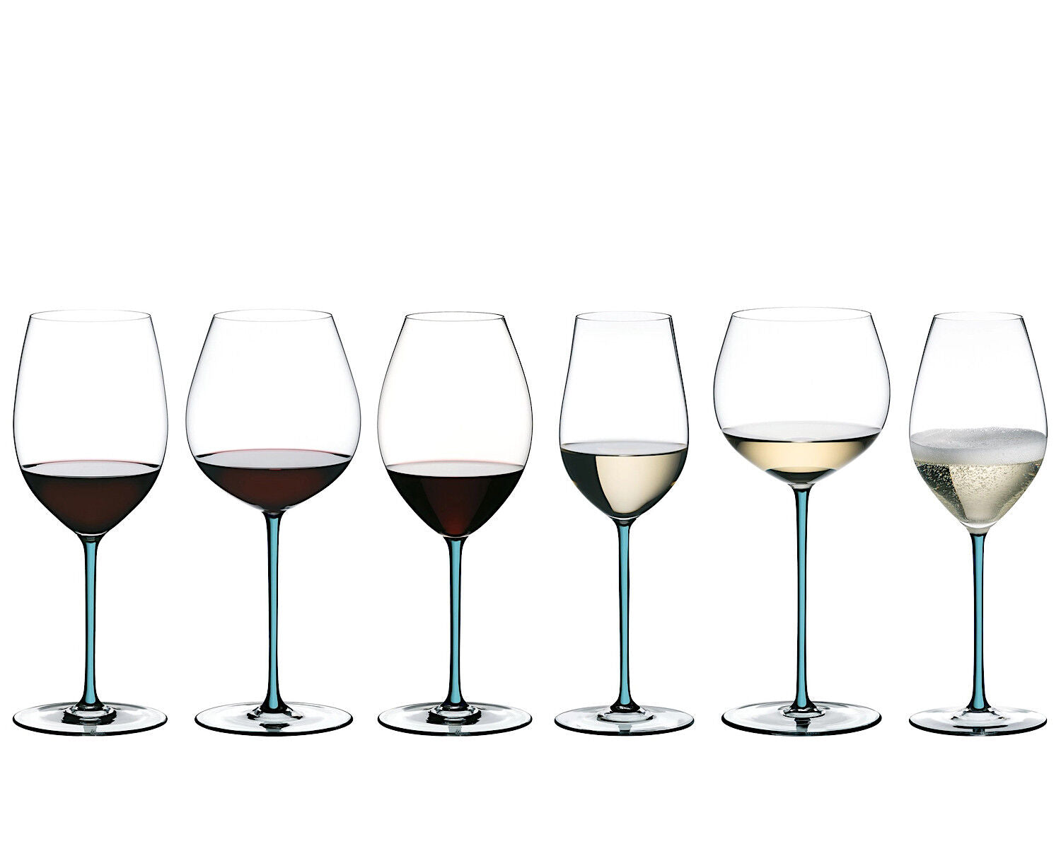RIEDEL 4900/0T FATTO A MANO Cabernet / Merlot Weinglas - Stiel TÜRKIS – Bild 4