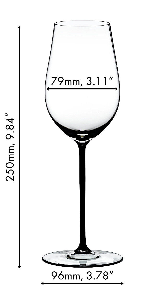 RIEDEL 4900/15B FATTO A MANO Riesling / Zinfandel Weinglas - Stiel SCHWARZ – Bild 2