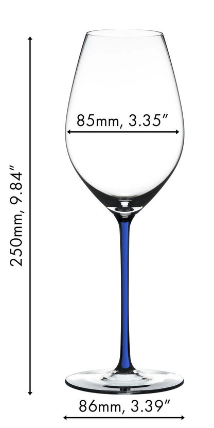 RIEDEL 4900/28D FATTO A MANO Champagner/Weinglas - Stiel DUNKELBLAU – Bild 2