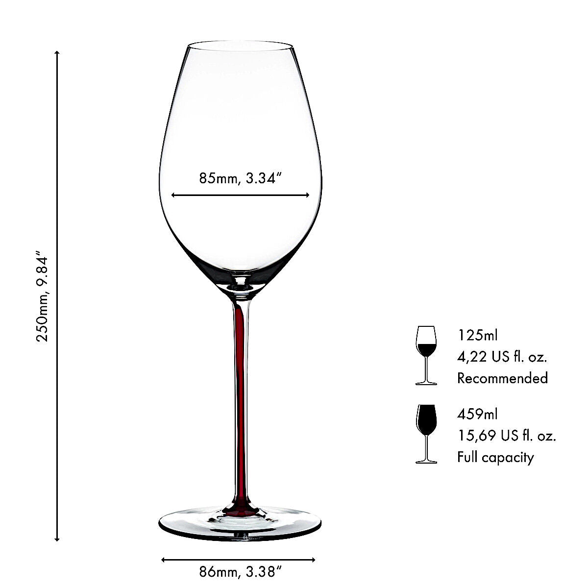 RIEDEL 4900/28DR FATTO A MANO Champagner/Weinglas - Stiel DRACHENROT – Bild 2