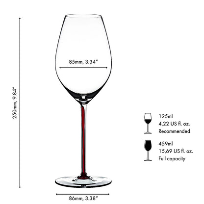 RIEDEL 4900/28DR FATTO A MANO Champagner/Weinglas - Stiel DRACHENROT – Bild 2