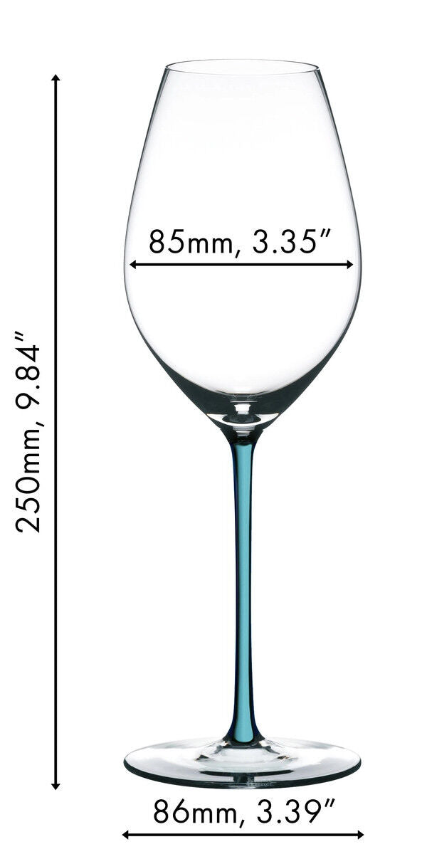 RIEDEL 4900/28T FATTO A MANO Champagner/Weinglas - Stiel TÜRKIS – Bild 2