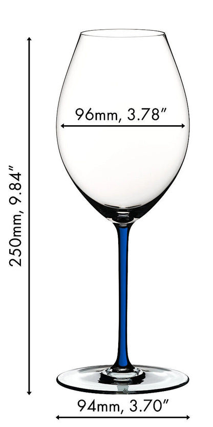 RIEDEL 4900/41D FATTO A MANO Syrah Weinglas - Stiel DUNKELBLAU – Bild 2