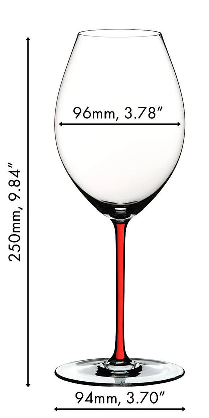 RIEDEL 4900/41R FATTO A MANO Syrah Weinglas - Stiel ROT – Bild 2