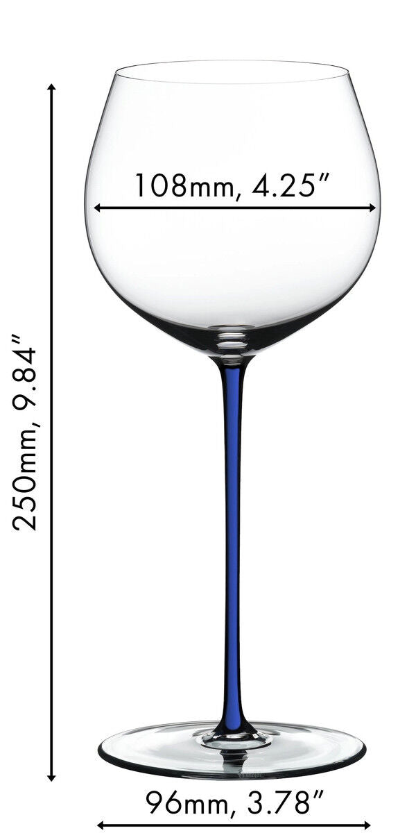 RIEDEL 4900/97D FATTO A MANO Oaked Chardonnay Weinglas - Stiel DUNKELBLAU – Bild 2