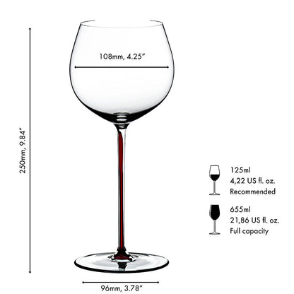RIEDEL 4900/97DR FATTO A MANO Oaked Chardonnay Weinglas - Stiel DRACHENROT – Bild 2